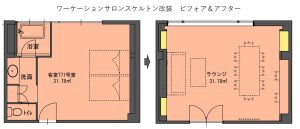 ②ワーケーションラウンジ　7階多目的ラウンジ